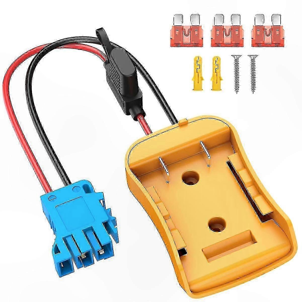 20-v-batterieadapter Mit Kabelbaum Für Elektrische Kinderautos, Inklusive 12awg-kabel Und 40-a-sicherung, Kompatibel Mit Tretspielzeugen