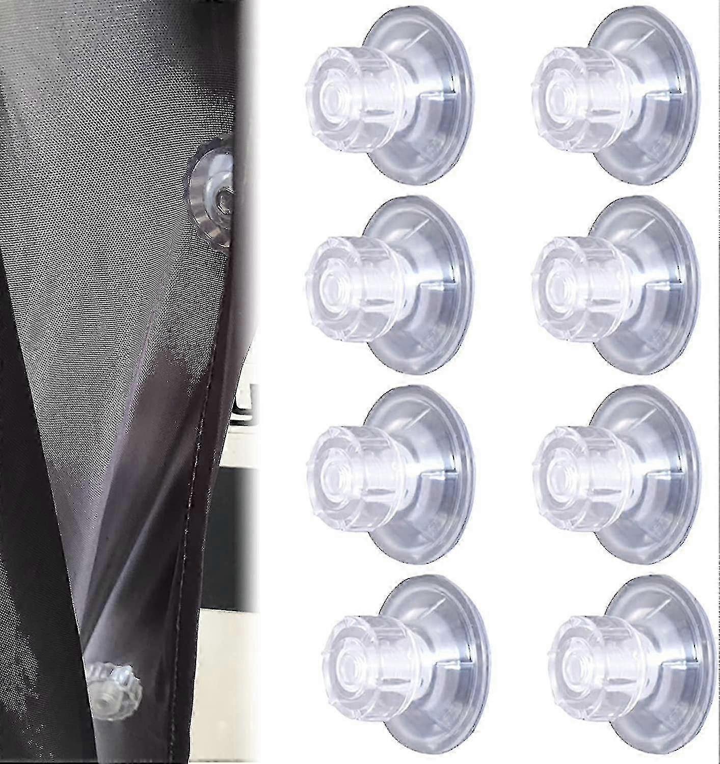 Set Mit 8 Transparenten Pvc-saugnäpfen, 45 Mm Starke Haftpads Für Wohnwagenmarkisen Und Zubehör
