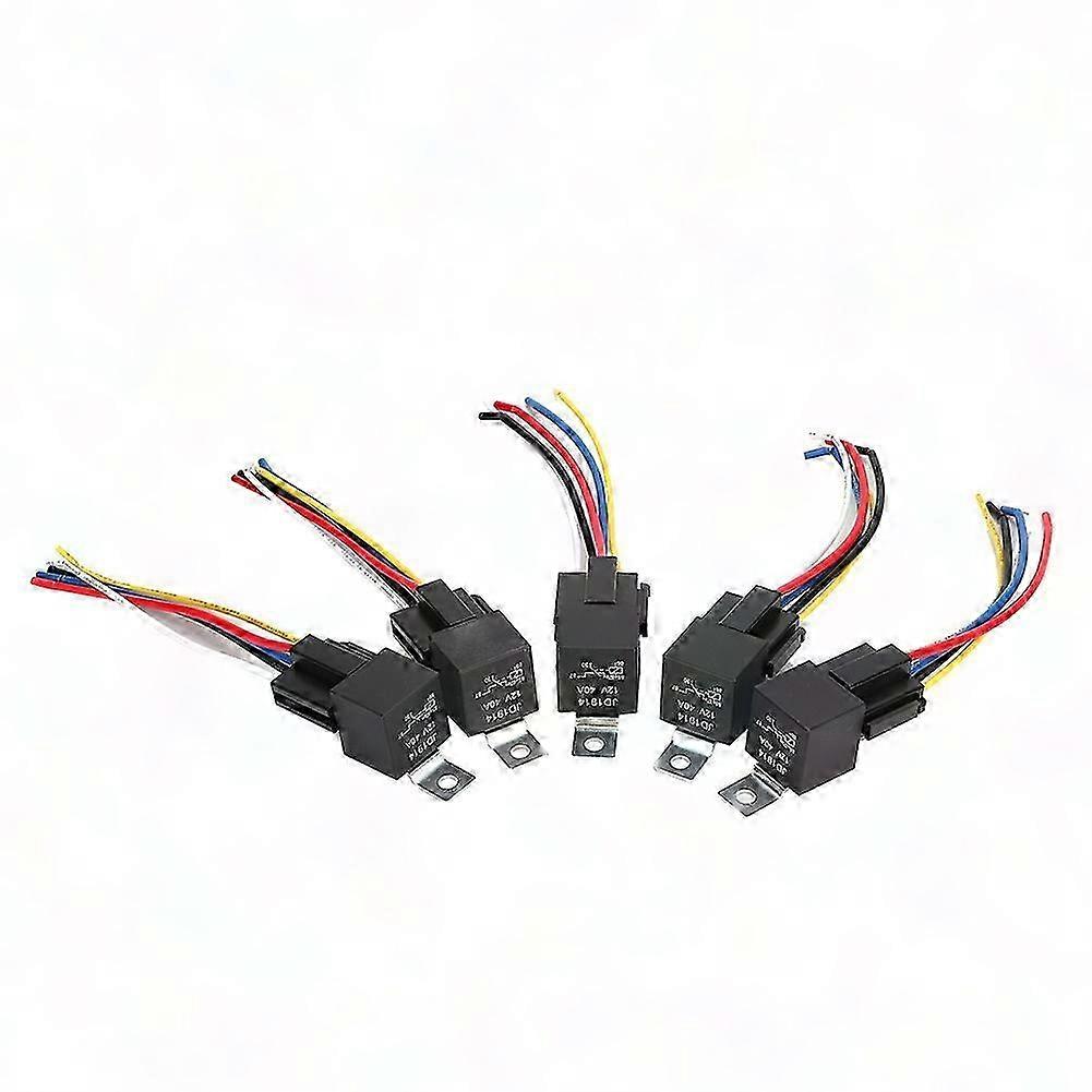12v 40a Relais Mit Halterung, 5 Stück, 5-polig Spdt, Gleichstromschalter, Kfz-verkabelung, Neue Charge, 12-volt-fahrzeug.