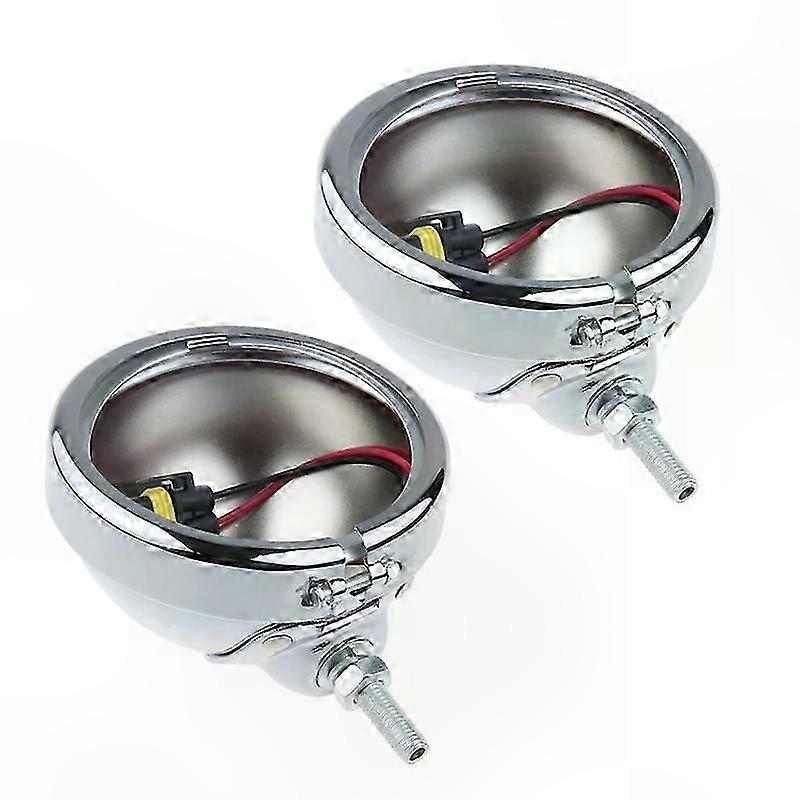 4,5" Verchromtes Led-nebelscheinwerfergehäuse Für Motorrad Street Glide - Metallgehäuse-zusatzscheinwerfer