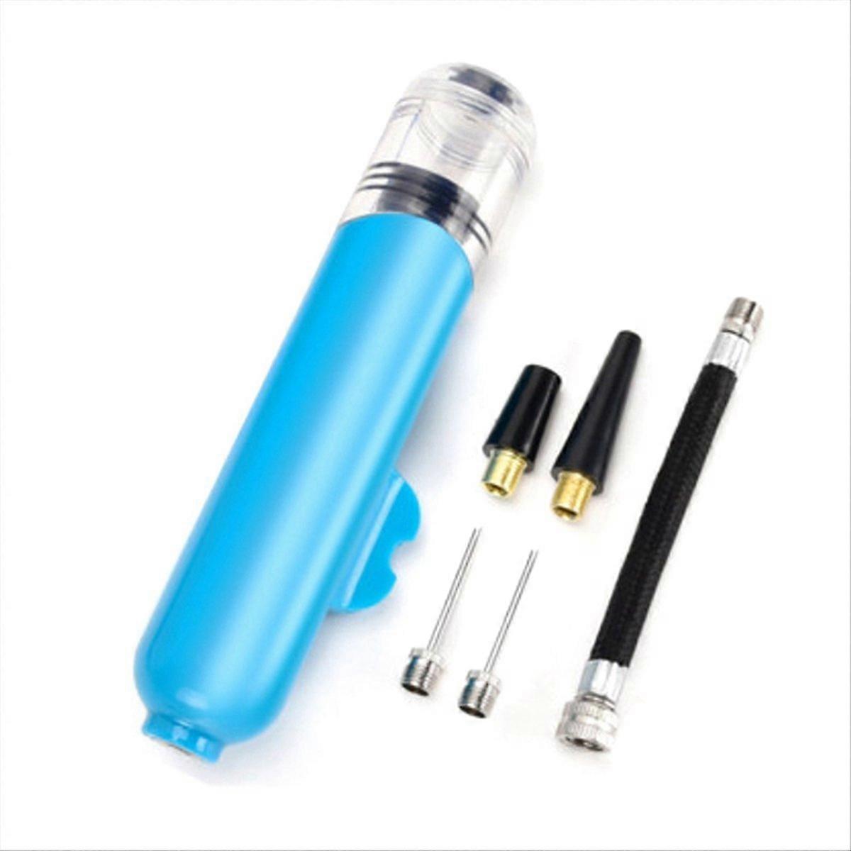 Mini-doppelhub-luftpumpe Für Fußball, Basketball, Volleyball – Blau – Tragbare Handpumpe Für Sport
