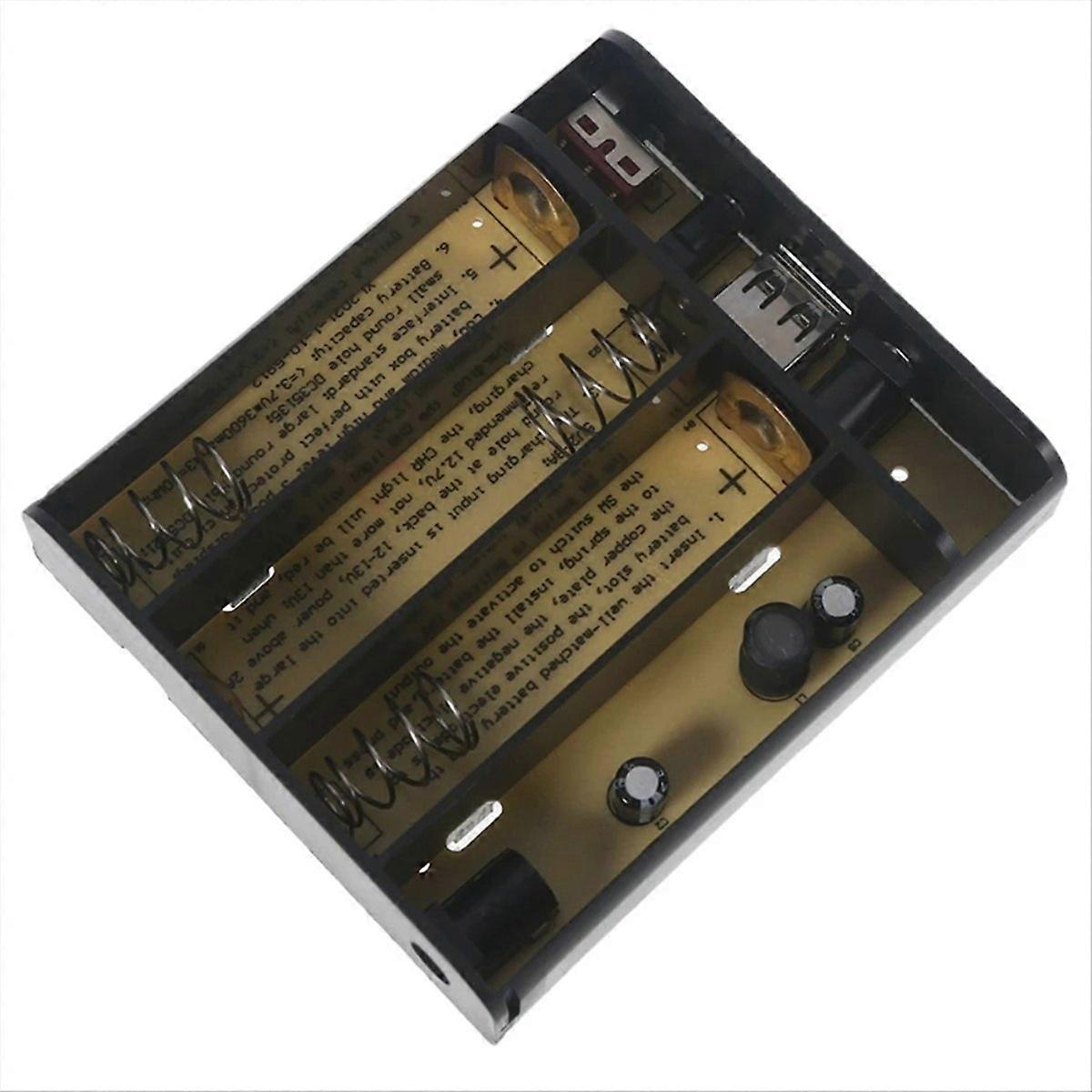 Selbstgebautes 18650-notstromversorgungsgehäuse Mit 5-v-, 9-v- Und 12-v-ausgängen Für Elektronikprojekte