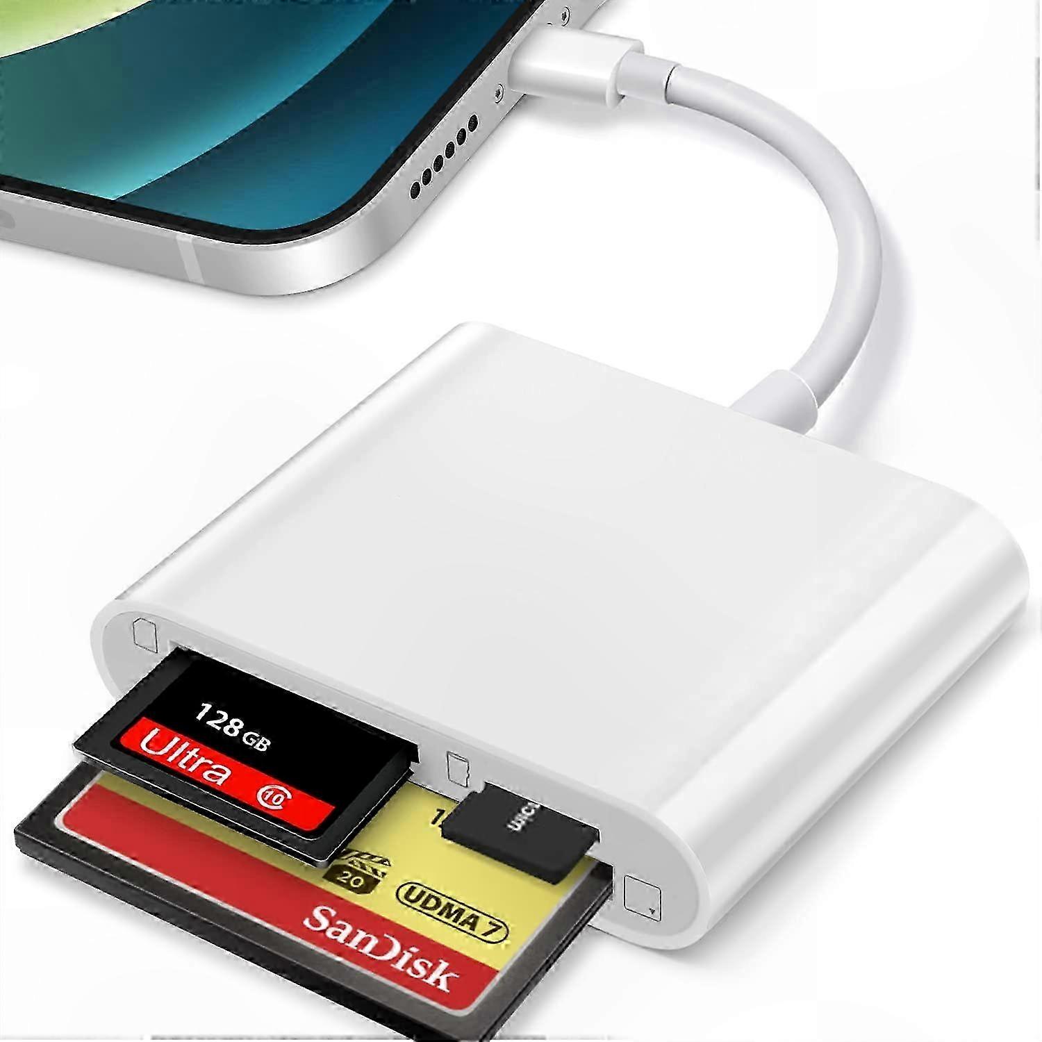3-in-1 Sd/tf-kartenleser Für Smartphones Und Tablets – Ios-kompatibler Usb 2.0 Otg-adapter – Tragbarer Speicherkartenleser Für Smartphones Und Tablets, Schnelles Und Bequemes Lesen.