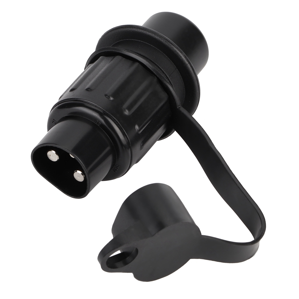 Schwarzer 3-poliger Steckeradapter Für Wohnwagen