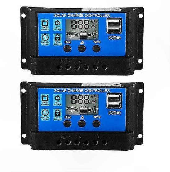 30-a-solar-laderegler (2 Stück) Für 12-v-/24-v-systeme, Mit Erdung, Spannungsregler Für 180-w-720-w-solarmodule