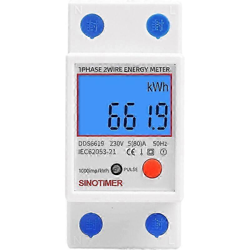 Mid-zertifizierter Einphasen-stromzähler, Lcd-anzeige, Maximale Kapazität 45a, Genaue Messung Des Energieverbrauchs Für Den Privaten Und Gewerblichen Gebrauch.