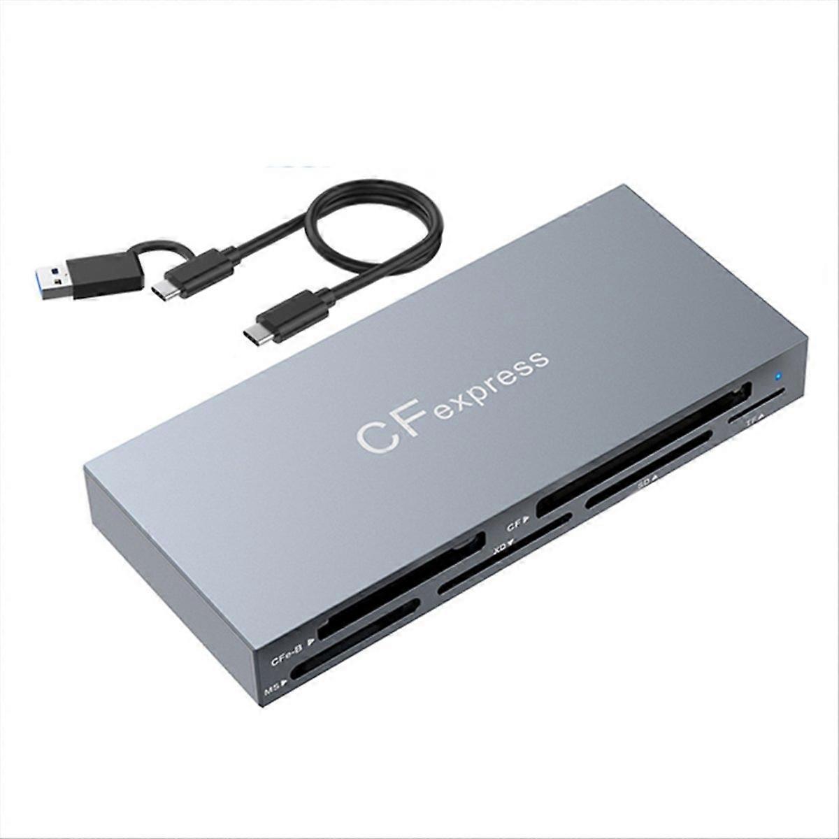 Cfexpress Typ B 6-in-1 Kartenleser, Usb 3.2 Adapter Für Sd/tf/ms/xd, Hochgeschwindigkeitsübertragung, Pc- Und Mac-kompatibel, Kompakt Und Praktisch.