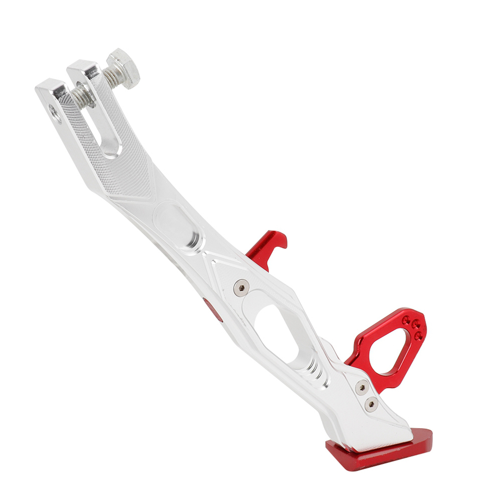 Motorradständer Aus Aluminiumlegierung, Seitliches Parkstativ, Fußstütze B05026 (rot)