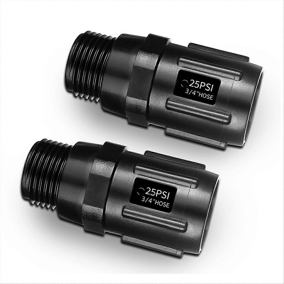 Los Mit 2 Druckreglern (25 Psi) Für Tropfbewässerung, 3/4-zoll-schlauchgewindereduzierstück, Gartenhahn, Sparsames Bewässerungssystem, Zuverlässige Durchflussregelung, Doppelpackung.