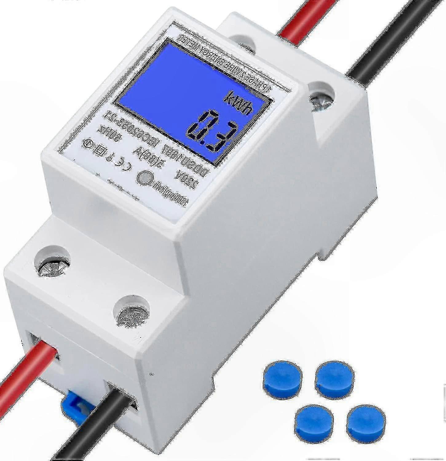 Einphasiger Digitaler Stromzähler 5-80a 230v 50hz, Gerät Zur Messung Des Energieverbrauchs Für Die Echtzeitüberwachung
