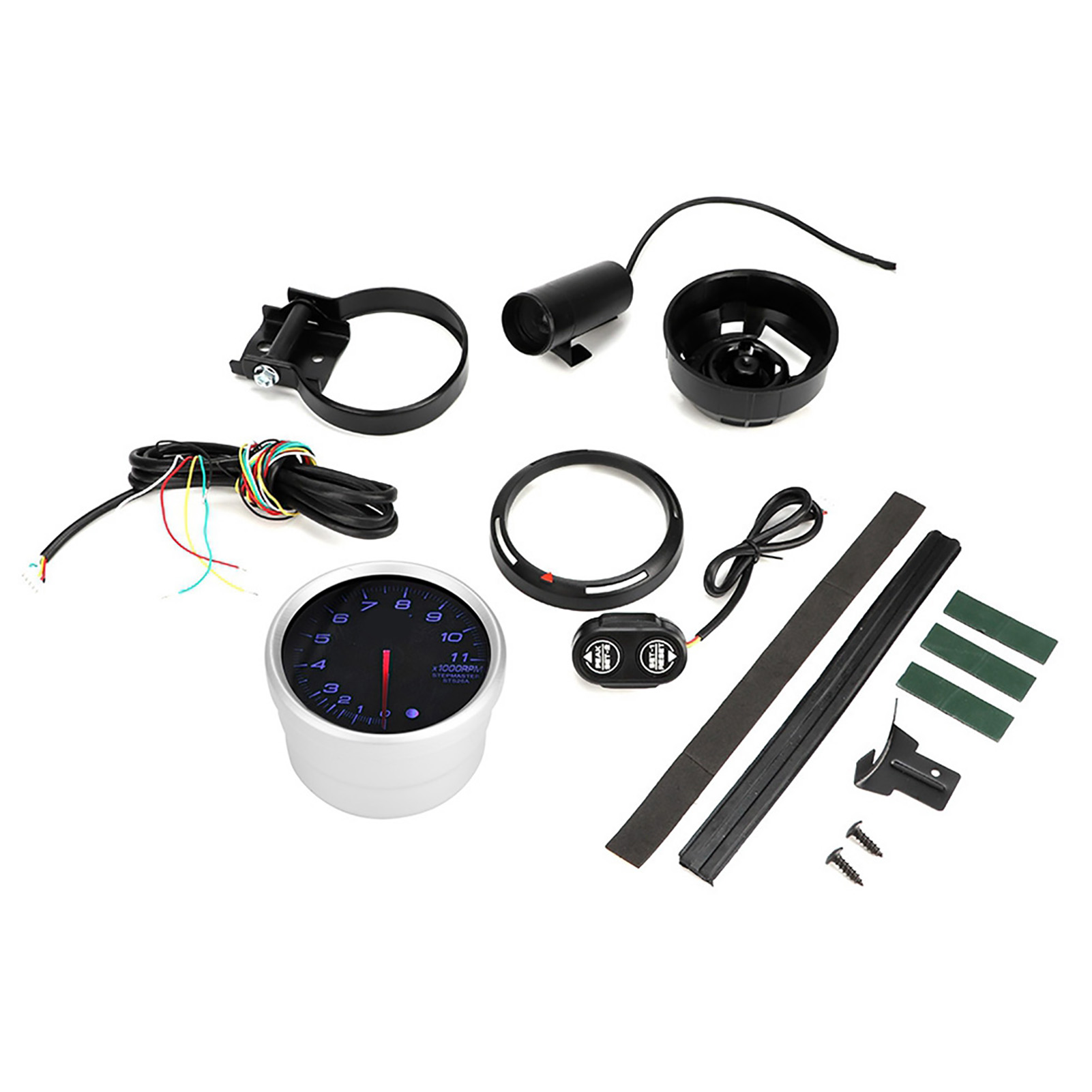 12v Led-tachometer 80mm 3,75 Zoll 11000 U/min Modifizierter Drehzahlmesser-bausatz Blau