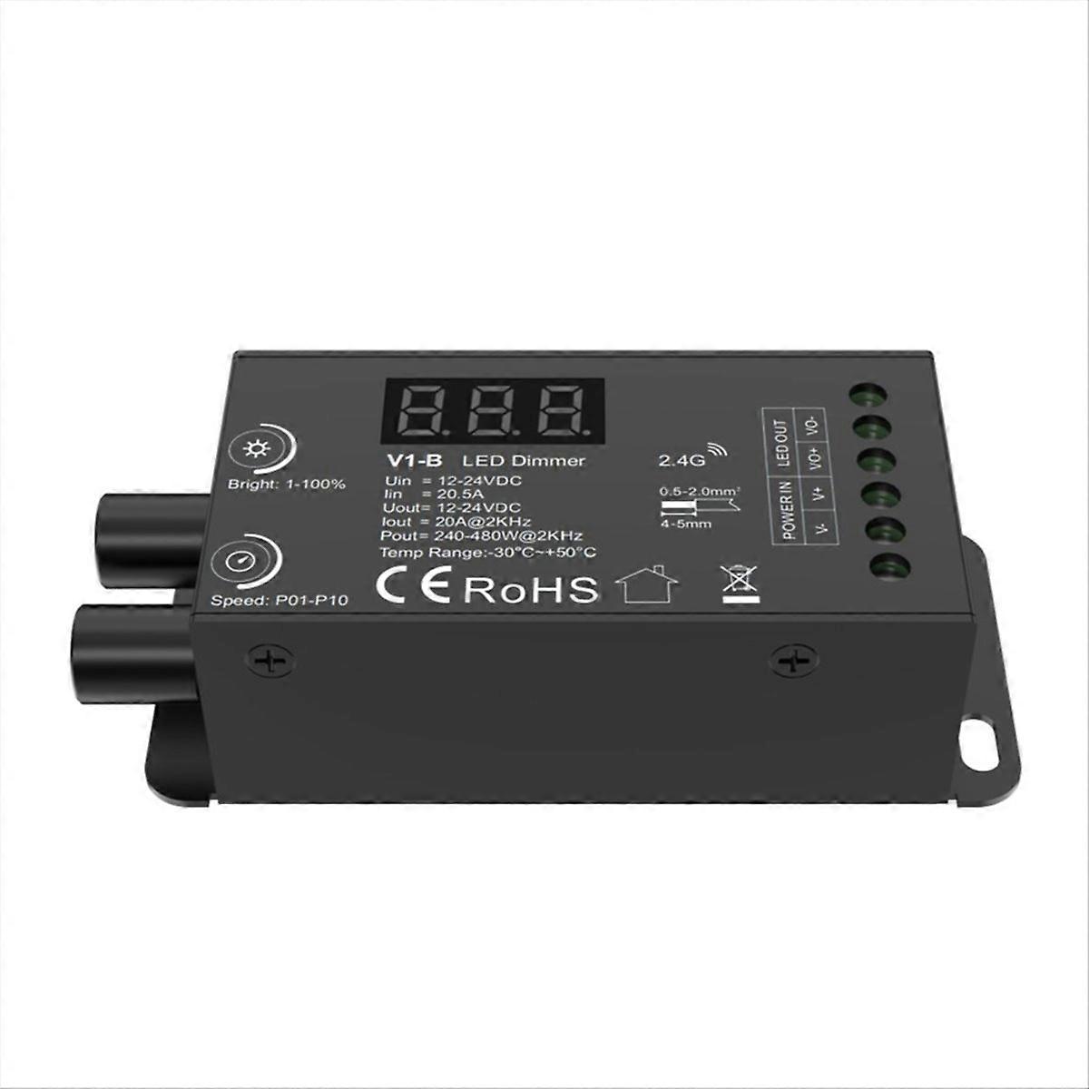 Zweiknopf-led-dimmer, 1-kanal, 20 A Konstantspannung Mit Cv-controller V1-b Für 12-v- Und 24-v-beleuchtung
