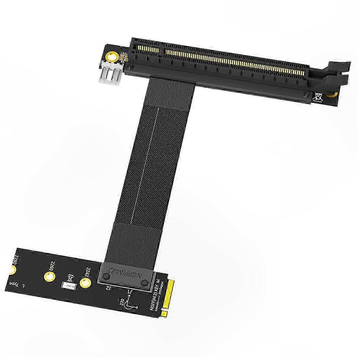 Pcie 3.0 X16 Zu M.2 Nvme Erweiterungskarte, 90°-winkeladapterkabel, Für Grafik-erweiterungssteckplatz, Zuverlässige Verbindung, Hohe Geschwindigkeit, Für Motherboard Und Desktop-computer.