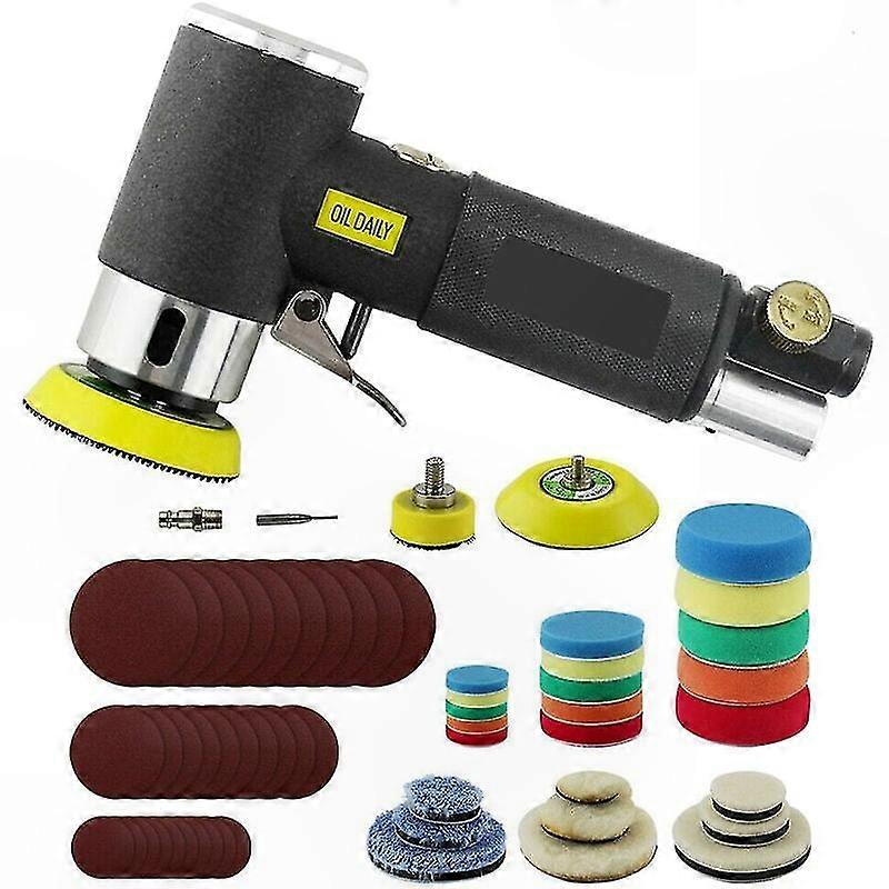 Pneumatischer Exzenterschleifer, Kompaktes Druckluft-poliergerät, 25/50/75 Mm, 3 Scheibengrößen, Wahl Zwischen 1/2/3 Orbits, Leichter Handschleifer, Für Professionelles Schleifen Und Polieren.