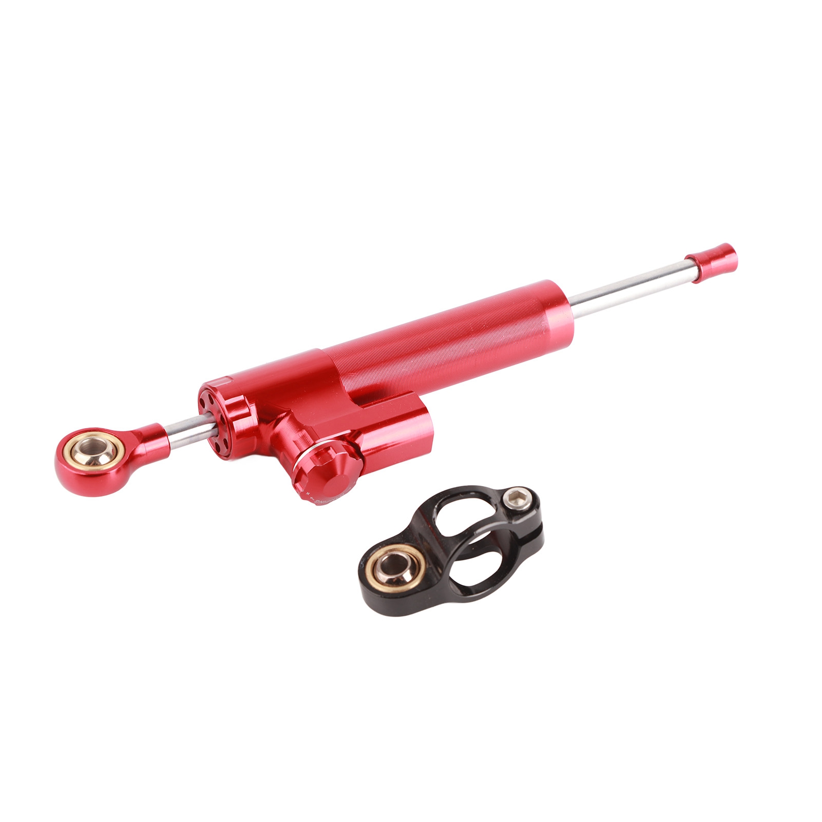 Motorradlenker Mit Rotem Aluminium-lenkungsdämpfer, Stabilisator Und Sicherheitssteuerung
