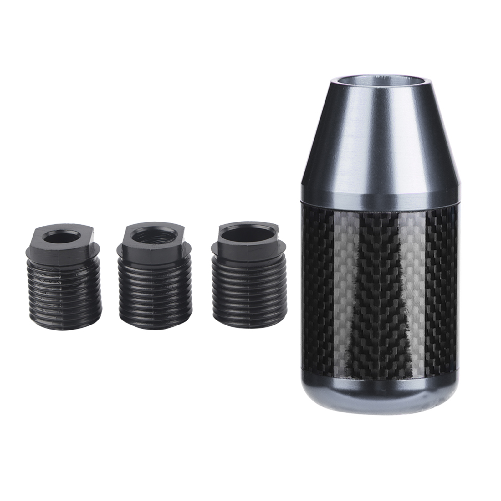 Universeller Schalthebelgriff Aus Kohlefaser Für Automatikgetriebe, Modifikationszubehör Mit Gewelltem Kopf (titan)