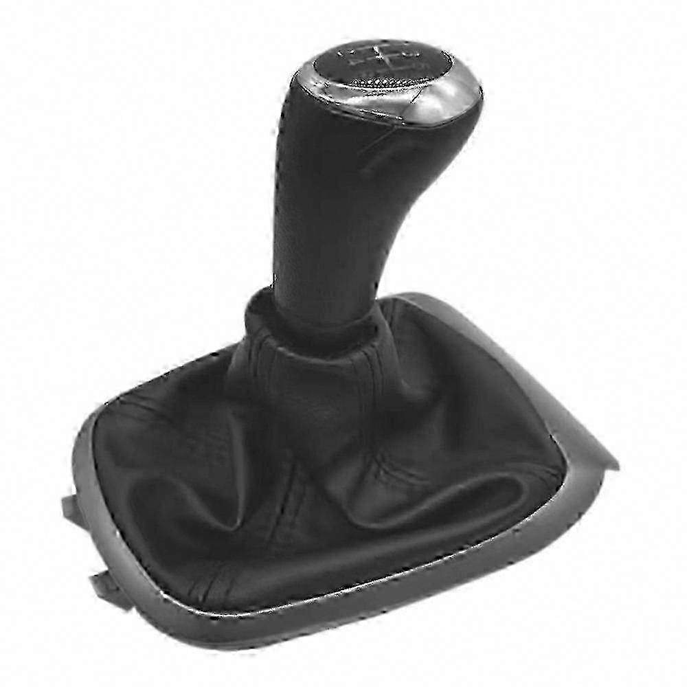 Schalthebel Aus Leder Für 5-gang-schaltgetriebe Für Chevrolet Aveo 2011-2014 1.4t, Schwarzer Und Silberner Knauf, Modell Szrh A-ds, Ersatz-innenausstattung.