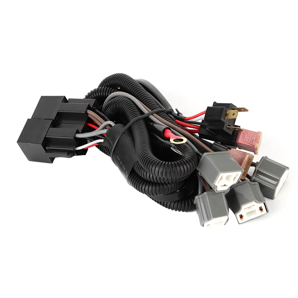 Led-scheinwerfer-kabelbaum Für Autoscheinwerfer, Mit H4-adaptern, Vier-scheinwerfer-set, Lichtintensitätsverstärkung