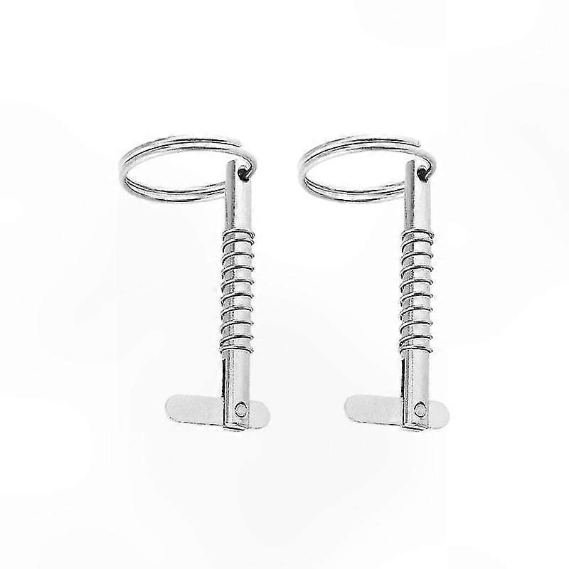 Schnellverschluss-bootshaubenhalterung, Achsen Mit Nocken Und Feder, Zugring Aus Edelstahl 316, 5 X 51 Mm, Silber, 2er-set, Nautisches Zubehör