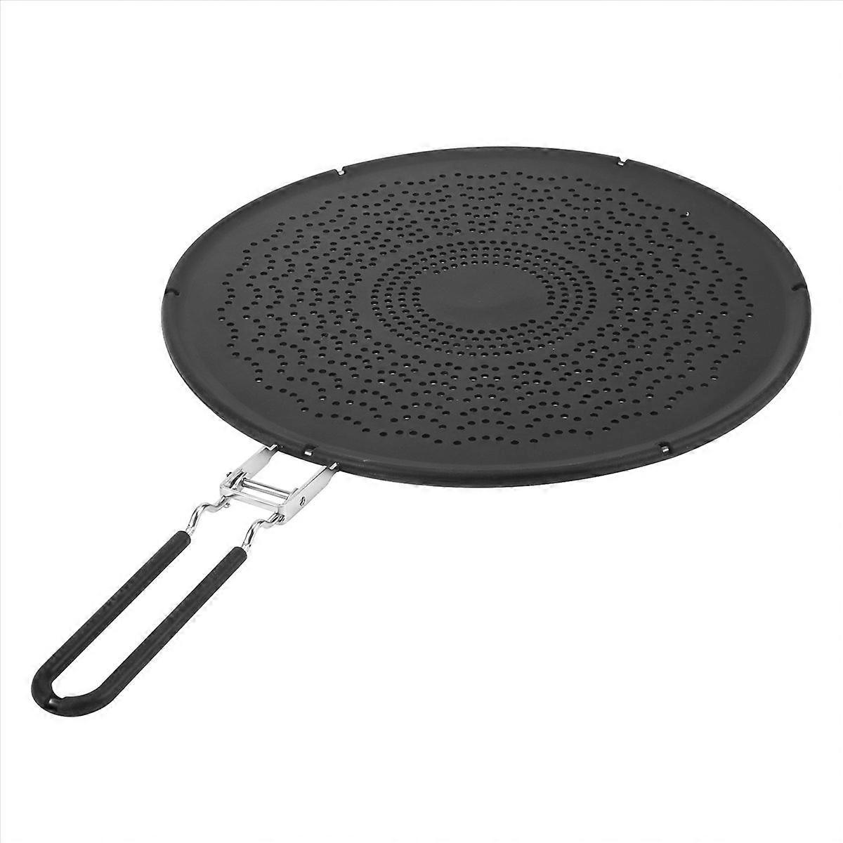Silikon-spritzschutz (33 Cm) – Schwarzer Pfannendeckel Mit Klappgriff