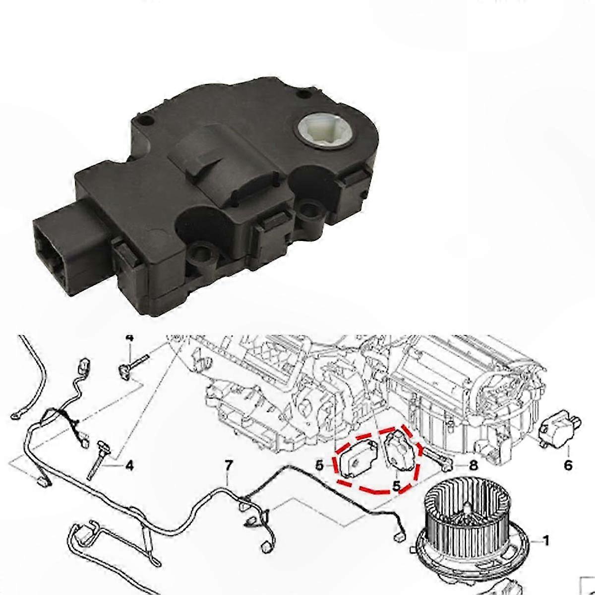 Hvac-registerstellmotor Für Kfz-klimaanlagen, Servomotor-verdampfersteuergerät 64119321034, Kompatibel Mit Bmw E87, E90, F20, F30, F32, F33, Modelle 1, 3 Und 4