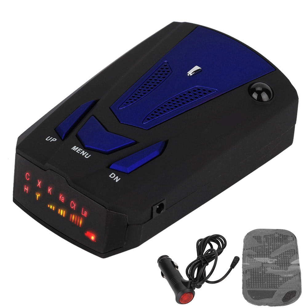 V7 Blauer Laser-radarwarner Mit Gps, 16 Frequenzbändern, 360°-geschwindigkeitsmessung Und Sprachwarnung Für Autos