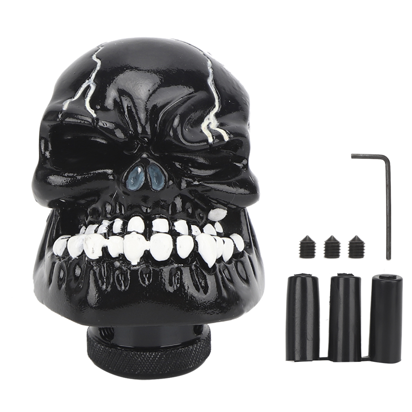 Schwarzer, Schädelförmiger Schalthebel Für Manuelle Gangwahl - Modifizierter Schalthebel Mit 8-mm-/10-mm-/12-mm-adaptern