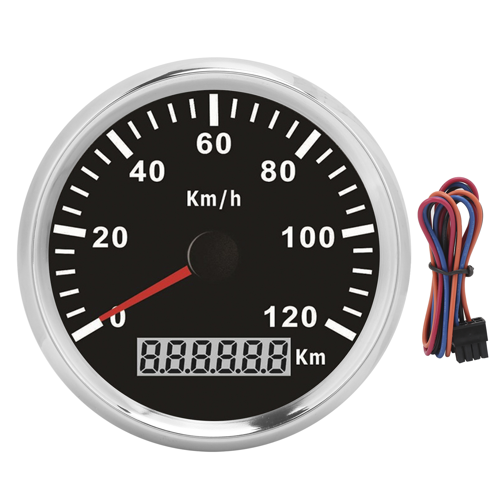 3-3/8-zoll-kfz-tachometer 0-120 Km/h Mit Gps-signal Und 9-32 Vdc-impuls Für Boote, Yachten Und Motorräder