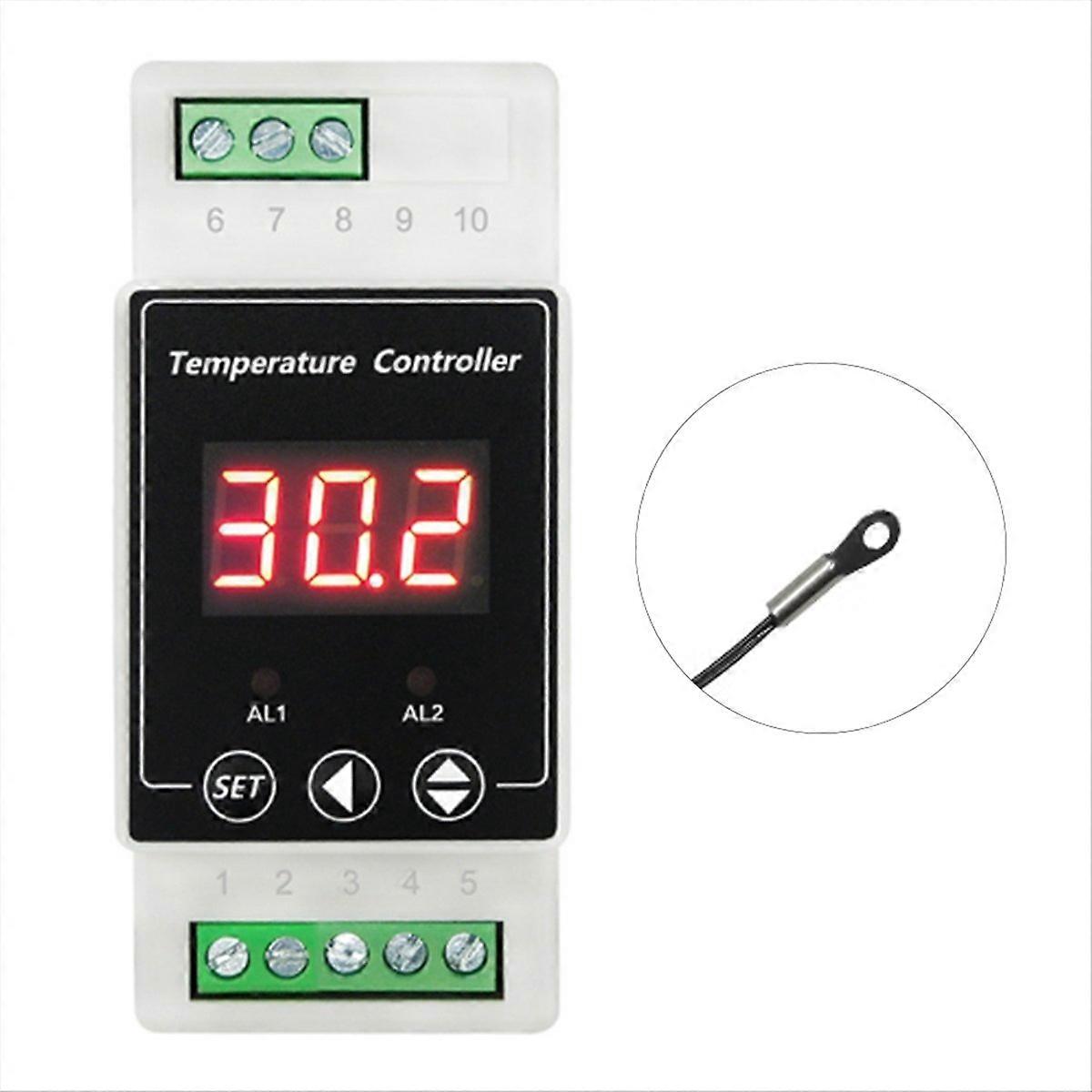 Dc8-24v Din-schienenthermostat, 2-wege-relais, Schienenmontage-controller Mit Led, 8-24v Spannungsregler.