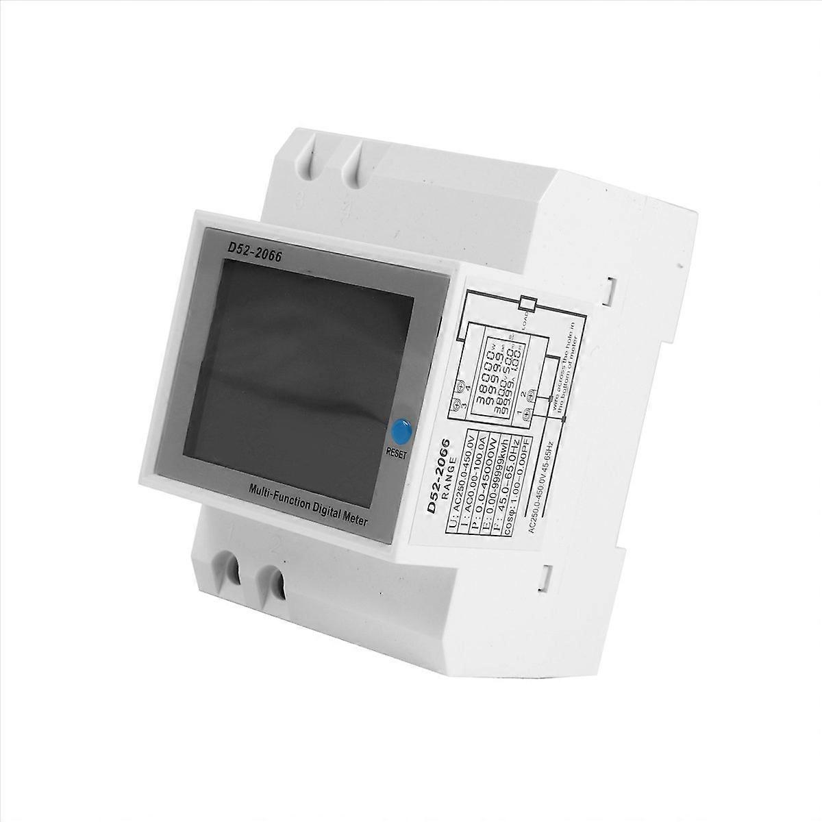 Din-schienen-energiezähler 6-in-1 250-450v 100a Spannung Strom Leistungsfaktor