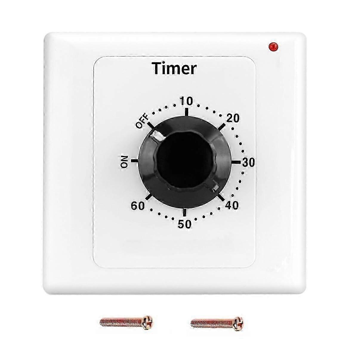 Mechanischer 60-minuten-timer, 220-v-15-a-wechselstromsteckdose, Einbau-timerschalter Mit Drehknopf Für Elektrische Geräte