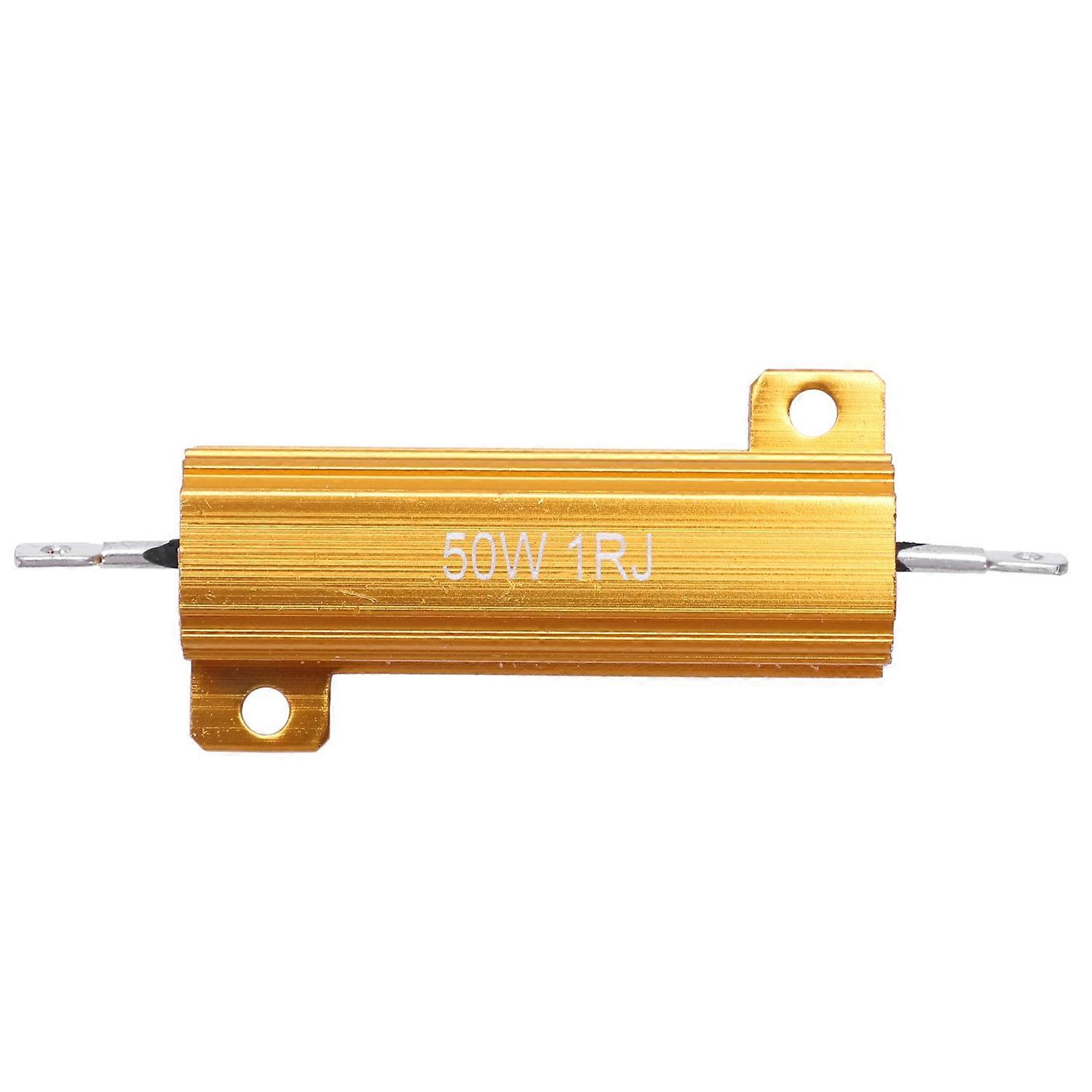 1ω 5% 50w Aluminium-drahtwiderstand, Schraubklemmen, Kühlkörper, Hochleistungselektronikbauteil, 1 Ohm Präzision, 50 Watt Last.
