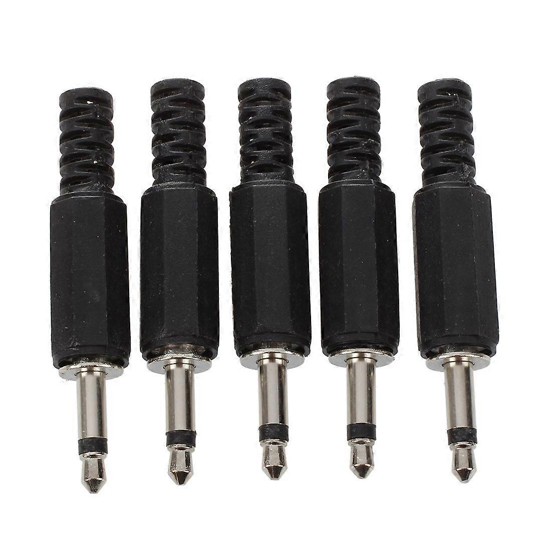 5 Mono 3,5-mm-klinkenstecker, Schwarzer Audio-klinkenstecker-adapter