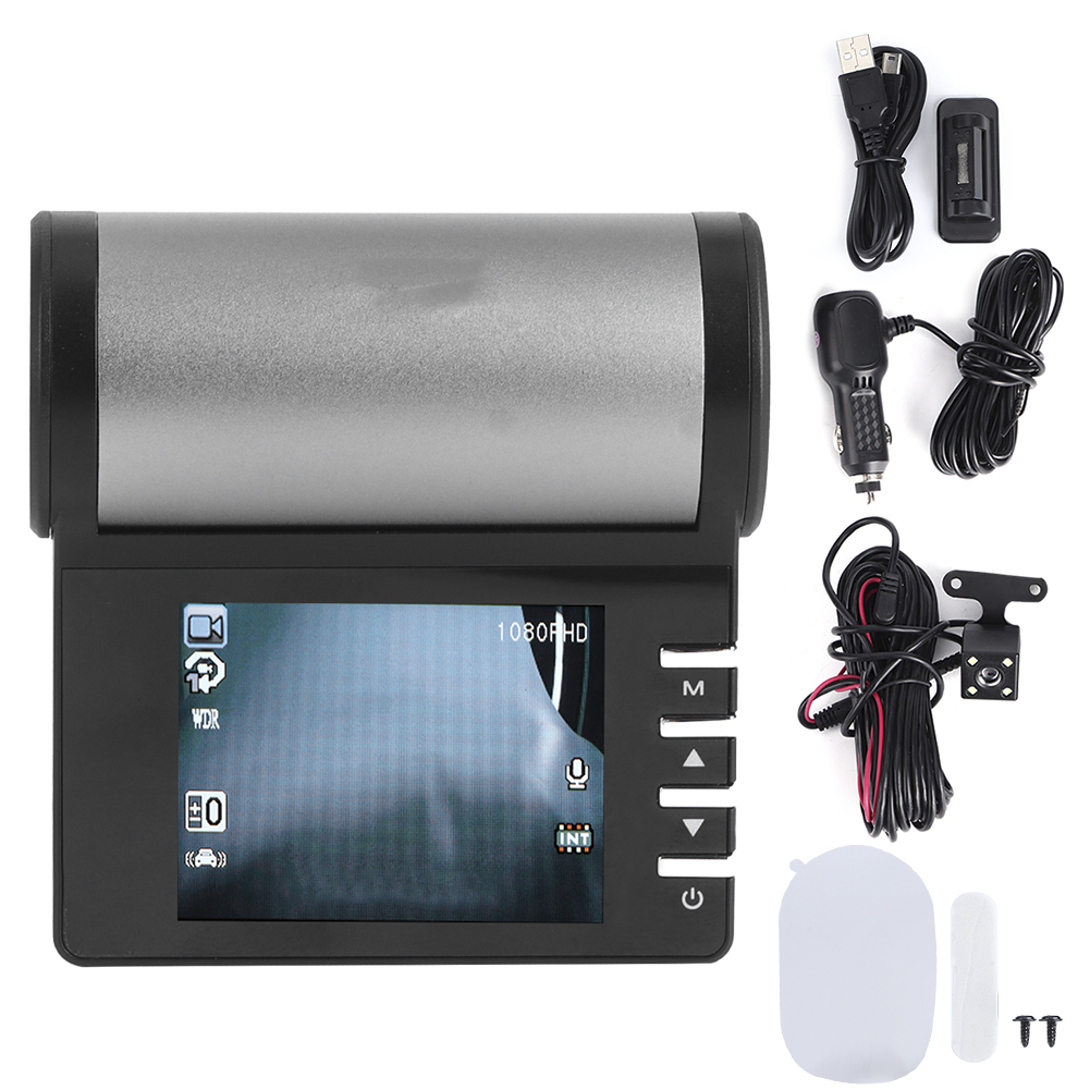 Anytek H1 Hd 1080p Dashcam Mit Zwei Front-/rückkameras Und Einem 2,0-zoll-ips-bildschirm.