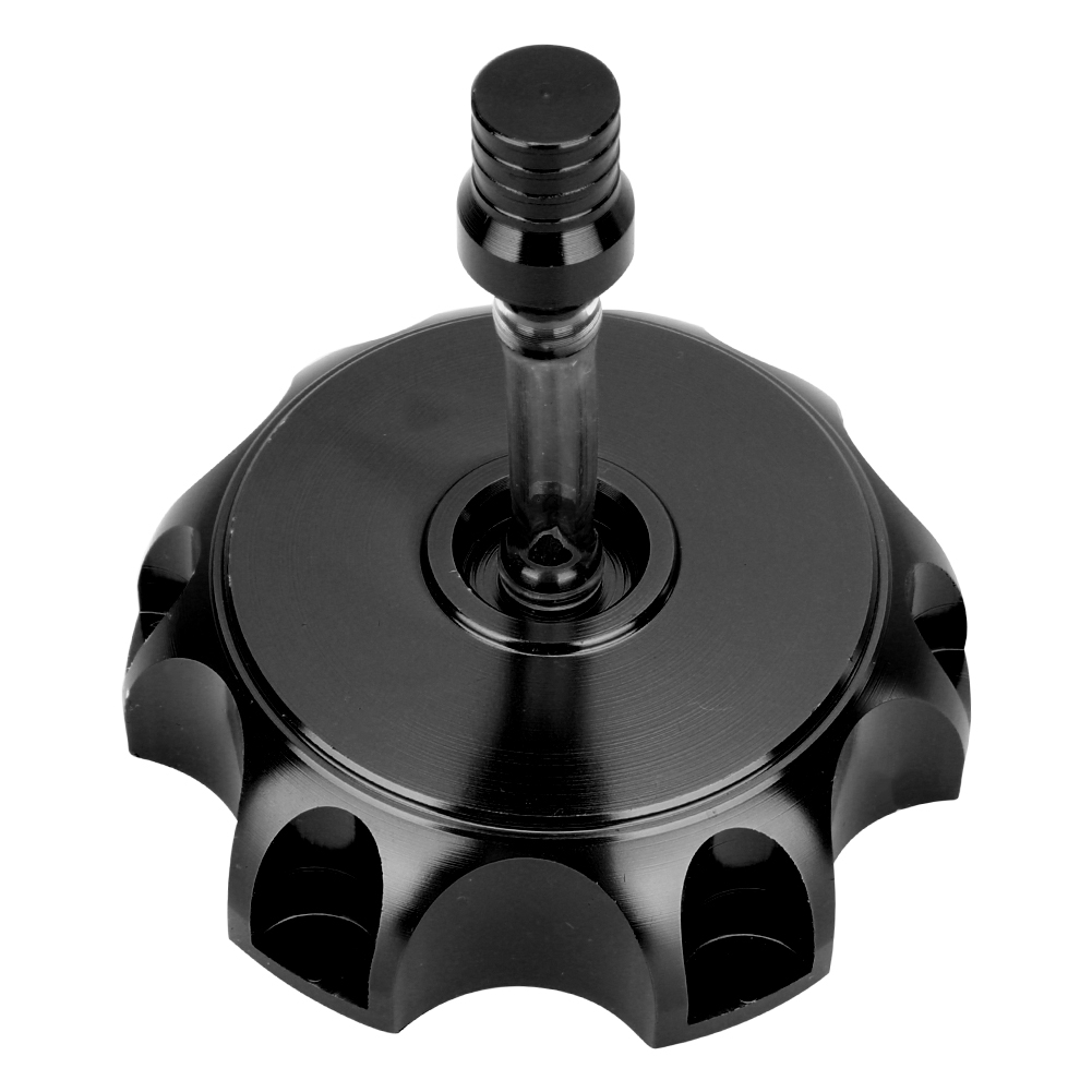 Schwarzer Cnc-gefräster Aluminium-tankdeckel Für Motorräder, Passend Für Motocross- Und Pitbikes Von 50 Cm³ Bis 160 Cm³