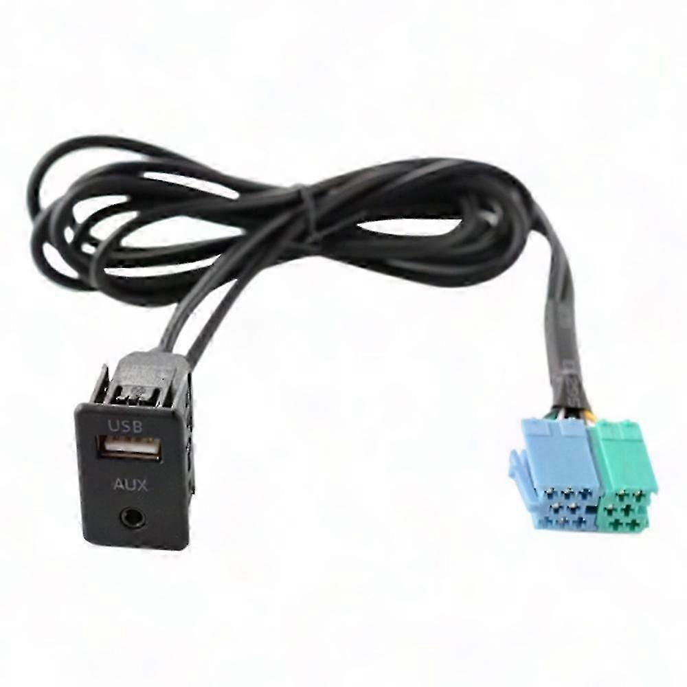 Usb-aux-radioadapter Mit Anschlusskabel, Kabelbaum-set Für Autoradios, 3,5-mm-audioeingang, Kompatibel Mit Autozubehör