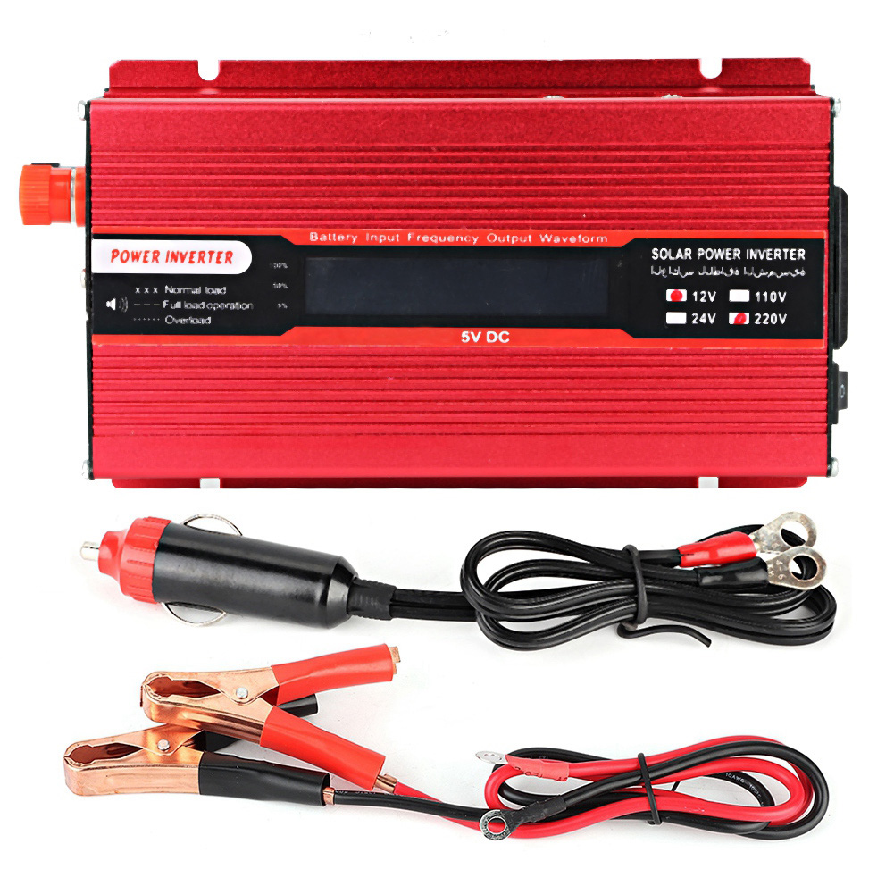 1000-w-kfz-spannungswandler Mit Usb-anschluss, Lcd-display, Modifizierter Sinuswellen-wechselrichter, 12 V Dc Auf 220 V, Ladegerät