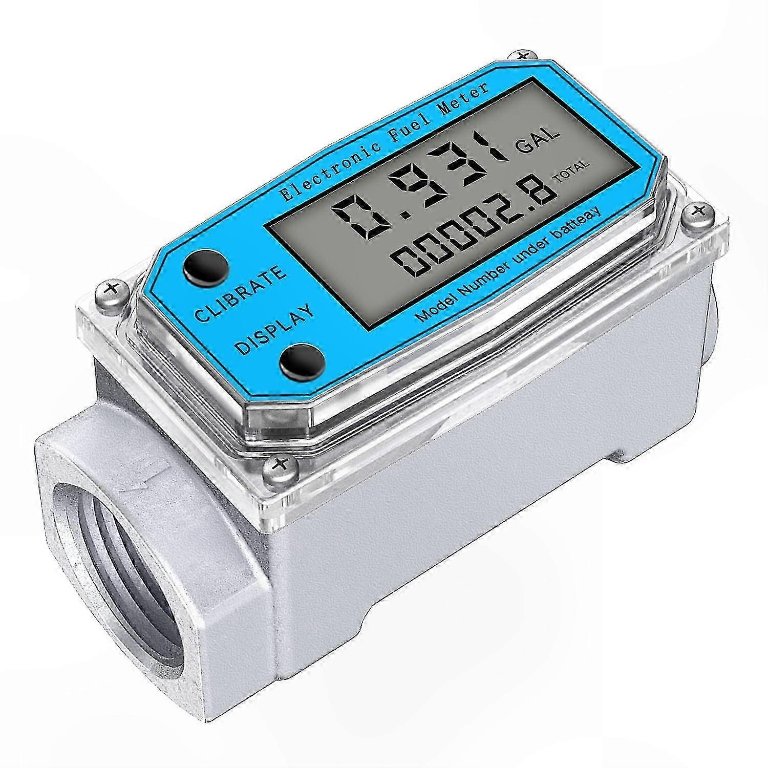 Npt-gewinde-lcd-digital-durchflussmesser Für Kraftstoff- Und Ölkontrolle, Präziser Durchflussmesser, Industriemessgerät, Rohrkompatibel, Digitalanzeige, Echtzeitüberwachung.