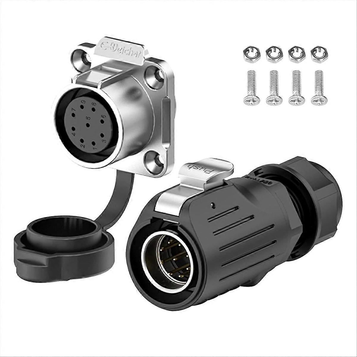 Ip68 Wasserdichter Industriestecker, 9-poliger Schnellanschluss-rundstecker