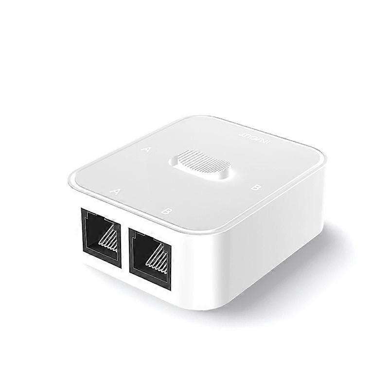 2-port Rj45 Lan Cat6 Wahlschalter, Bidirektionaler Ethernet-netzwerkschalter, Kompaktes Gehäuse Für Kabelgebundene Internetverbindung, Schnelle Und Stabile Kabelverteilung.