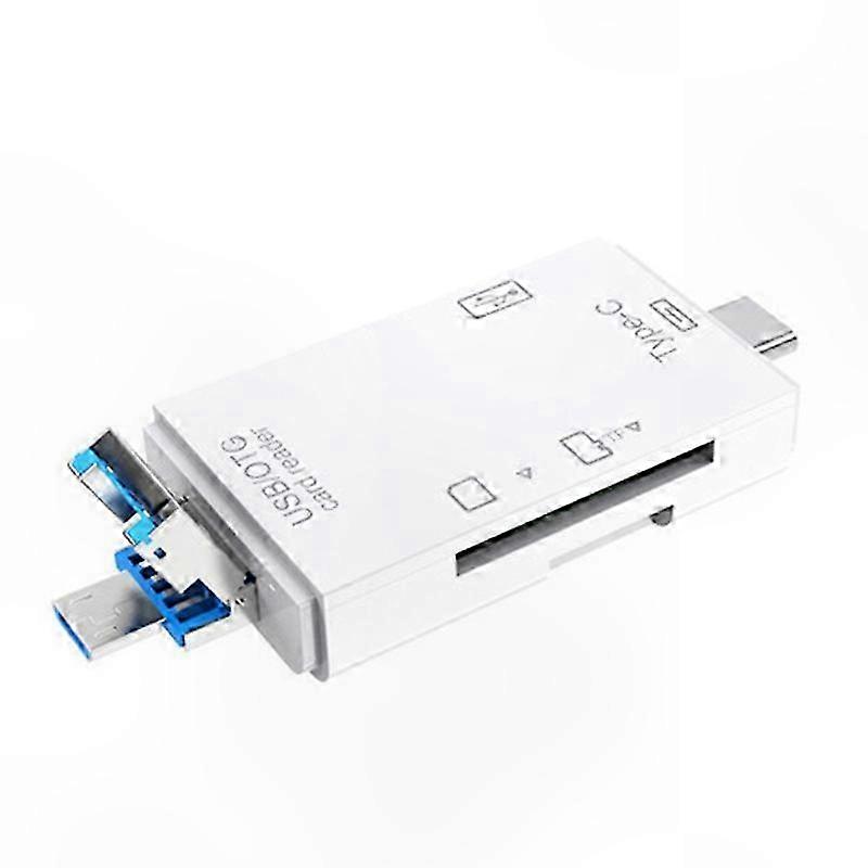 6-in-1 Usb 3.0-kartenleser, Multifunktionaler Typ-c Tf Sd Otg-adapter, Mini-anschluss Für Smartphones Und Tablets