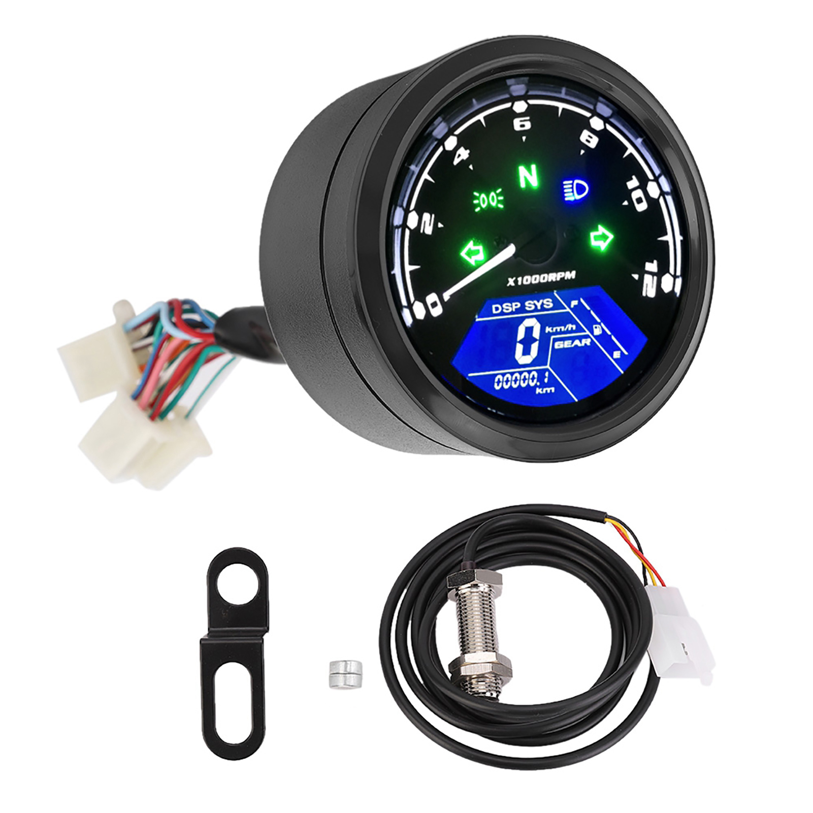 Wasserdichter, Vibrationsfester Digitaler Lcd-tachometer Für Motorräder – Multifunktionale Anzeige Von Geschwindigkeit Und Kilometerstand
