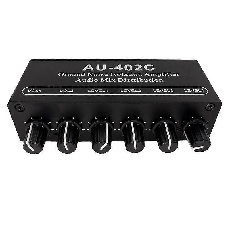 Au-402c Audio-signal-wahlschalter, Verteilerverstärker, Stereo-schalter, 4 Eingänge, 2 Ausgänge
