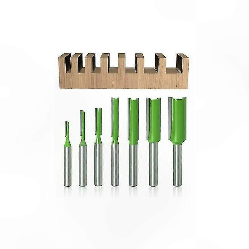 Set Mit 7 Hartmetall-holzfräsern, 6 Mm Schaft, 3-4-5 Mm Schnittdurchmesser, Ein- Und Zweischneidige Nutfräser, Professionelle Holzbearbeitungswerkzeuge