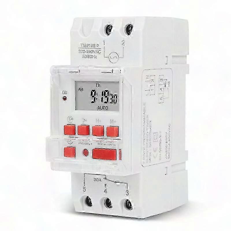 Tm919b Programmierbarer Digitaler Zeitschalter 220 V 30 A Din-schienenmontage, Automatischer Timer Für Beleuchtung Und Ventilatoren