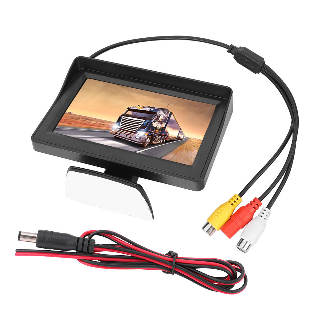 4,3-zoll-ultradünner Lcd-bildschirm, 9–35 V, 3 W, Für Rückfahrkamera, Zwei-wege-av-eingang, Automonitor