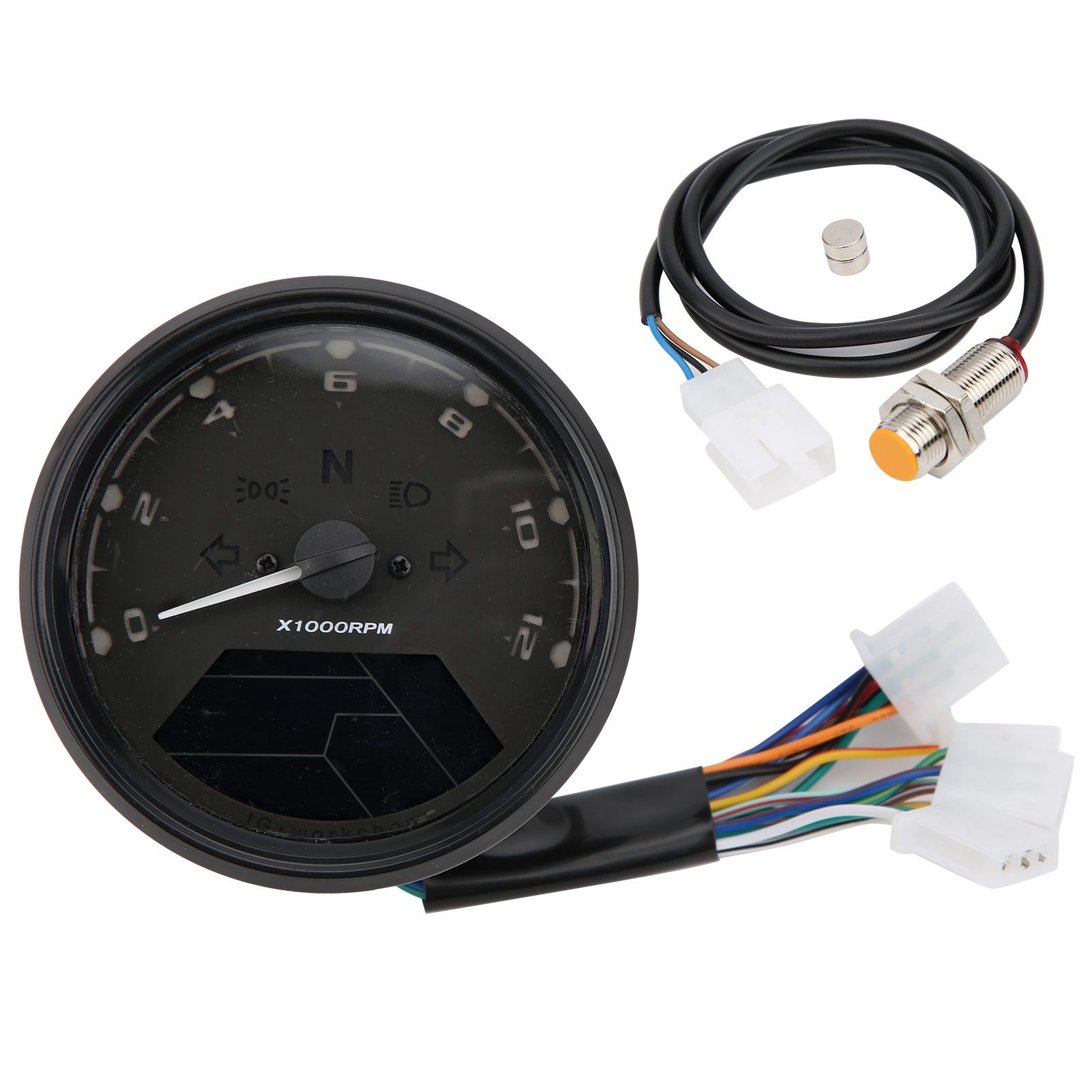 Multifunktionaler Blauer Digitaler Led-motorradtacho, 12-v-gleichstrom-anzeige