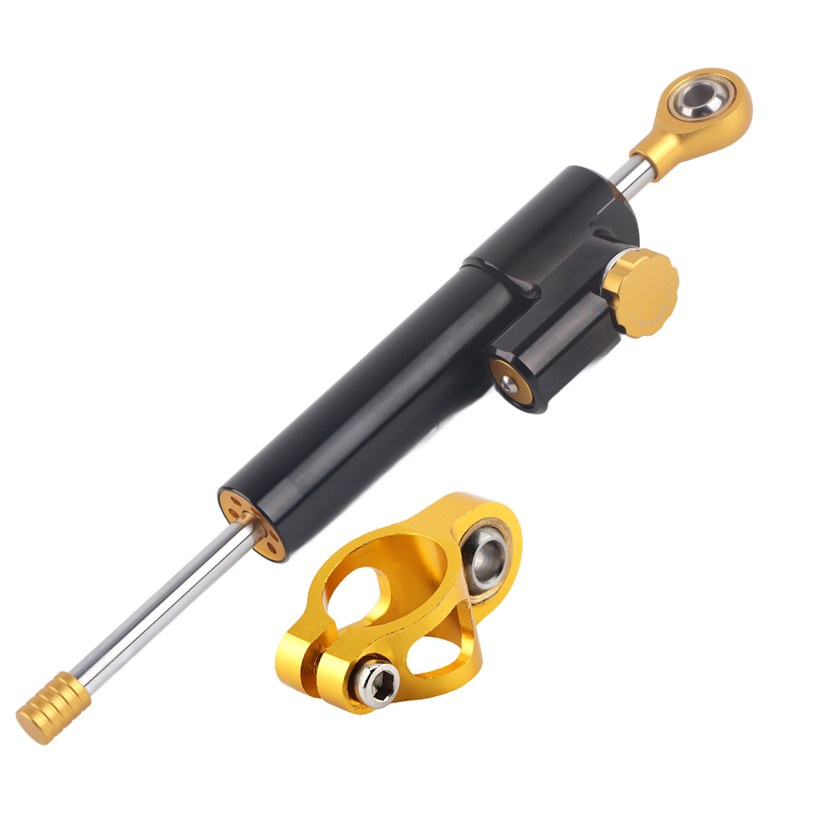 Universeller Motorradlenker Aus Aluminiumlegierung, Lenkungsdämpfer, Sicherheitsstabilisator (schwarz)