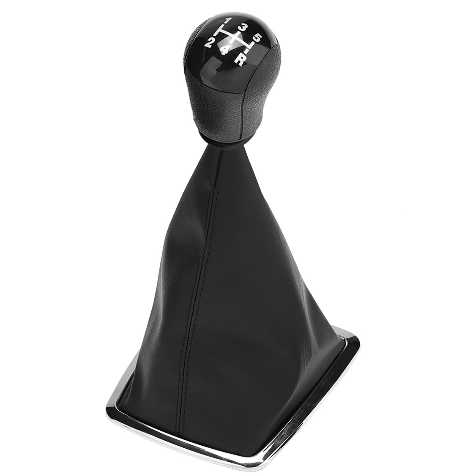 5-gang-schalthebelmanschette Für Ford Focus Mk2 2004-2008, Schwarze Lederhülle Mit Schaltknopf.