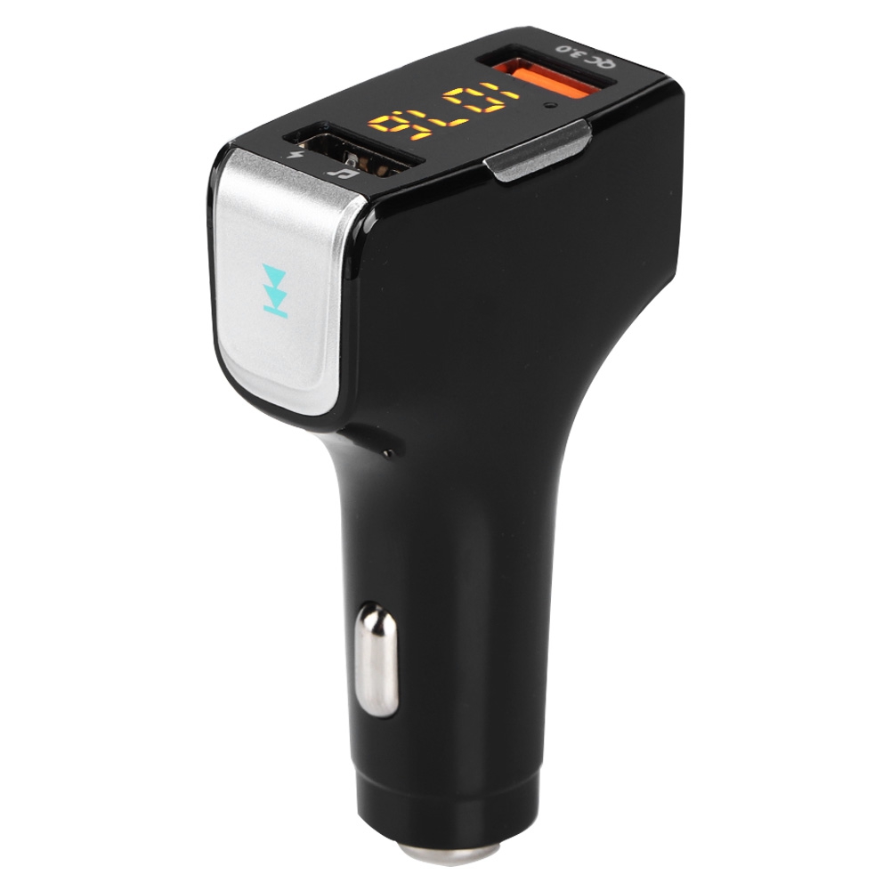 Schnelllade-autoladegerät Mit Zwei Usb-anschlüssen, Fm44-audio-mp3-player-transmitter Und Qc3.0-unterstützung.